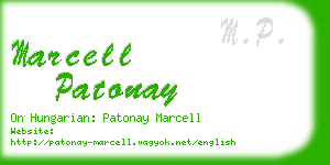 marcell patonay business card